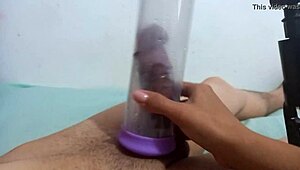 Twink Sucks Hard with Pump in Anime Style