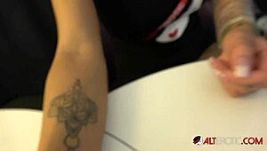 mara martinez gets her big tits tattooed and then gets fucked hard