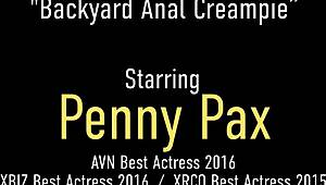 Penny Pax says ready for backyard creampie? while riding big cock