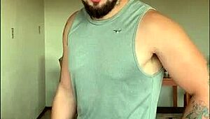 hey, slutty housewife teased plumber till he drilled her pussy and facialed her