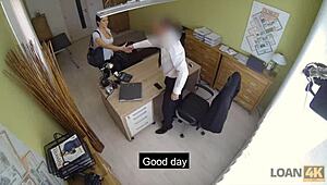 uh, this curvy chica got down hard for loan4k cash during interview... damn!