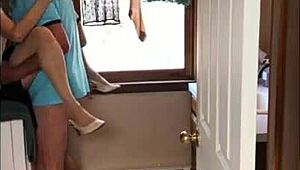 Umm, sexy milf gives in to neighbor boy in laundry room chaos