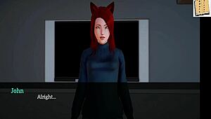 Teen amateur with big ass and small tits gets fucked in homemade cartoon game.