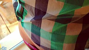 Hot Milf Pulls Up Panties Full Of Cum.