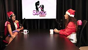 Damn, older swingers rock! Jujube Delícia in sheer red for Christmas?