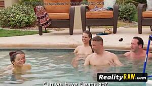 Pool Party Turns Wild With Horny Redhead Swingers Getting Down! 🥳🔥
