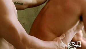 sean shaw takes deep bareback assfuck from hunk