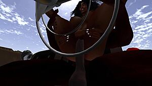 i watch black man fuck black woman at drive-in in second life.