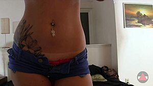 pierced belly button orgasm fetish with my girlfriend