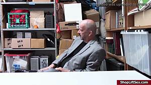 mall officer fucks teen shoplifter at work