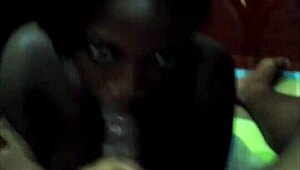 Ebony Teen Deepthroats Big Cock Submissively