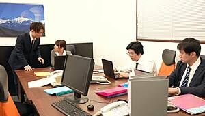 Unbelievable! Japanese Boss Emiko Sugioka in Overtime Office Sex with Squirting Action