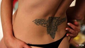 blonde lesbian bombshell storms redhead's place for a wild night fuck 😜