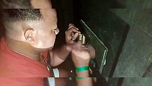 i-i took my friend to the blowjob booth for some gay oral fun