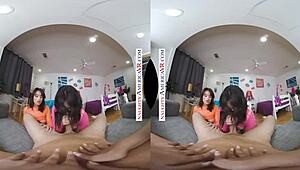 Naughty America VR fun with Brooklyn Gray, Gianna Dior, and Liv Wild in dorm