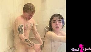 gorgeous teen megan marx drilled hard in shower quickie.