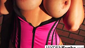 Jayden jaymes shows her amazing curves and tight pussy.
