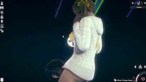 Honey Select 2 Misaki Bent Over In Erotic Scene