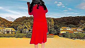 Sissy Crossdresser in Sexy Dress Shows Big Ass Twink