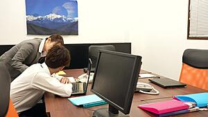 Unbelievable! Japanese Boss Emiko Sugioka in Overtime Office Sex with Squirting Action