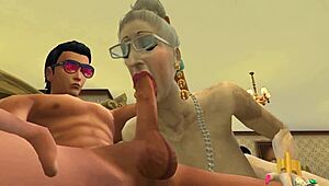 I Can't Believe Posh Grannies Suck Young Cocks in Sims 4 Granny Treat!