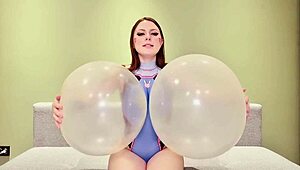 Wow, Perverted D.Va from Overwatch Gets Horny Riding Giant Balloons! She Blows and Talks Dirty!