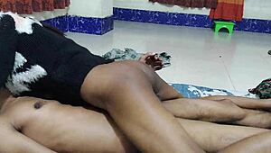 Skinny babe with big tits rocks black boots! 🔥