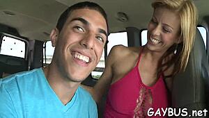 Two gay guys sucking cocks and bareback fucking in a casual hookup