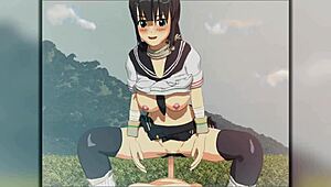 Super Yaeko engages in erotic action in this hentai gallery