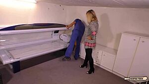 Blonde German housewife enjoys amateur pussy drilling for cash.