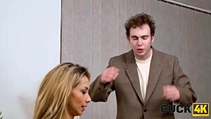 I'm watching my latina wife get fucked by that tattooed guy, her shaved pussy all wet, but I messed up the cuckold thing again