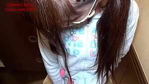 petite nana in cosplay, fingering herself in diaper for shameful orgasm.