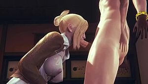 i love annie leonhart's handjob and blowjob in hentai