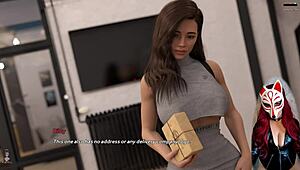 steps of debauchery 22 - caught masturbating with a buttplug in tight skirt.