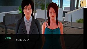 in MY NEW FAMILY episode 130, the redhead teen with small tits gets into some HENTAI ACTION