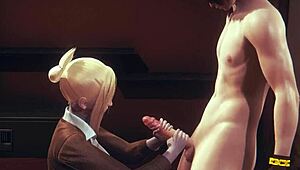 i love annie leonhart's handjob and blowjob in hentai