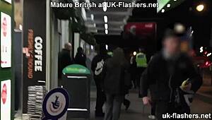 Heyy, this lassie just pissed herself before hopping on a bus!