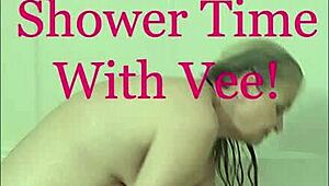 SHOWER TIME with MILF Vee Showing Off Big Tits and Juicy Ass