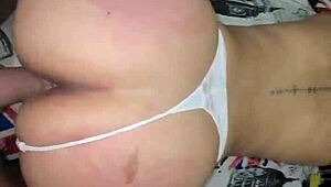 Neighbor With Huge Ass And White Thong Fucked Doggystyle