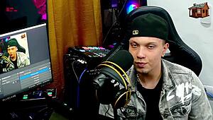 Gih Spaniard Puts Redhead Cowgirl On Podcast Table To Show Her Pink Pussy