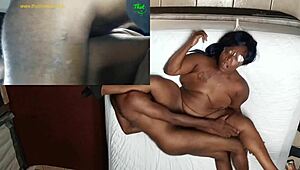 Amateur milf with real large ebony ass gets fucked in public