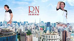 wow giant lady walks city streets without panties, towering like king kong