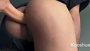 Anal sex with cute young gay twink femboy Xooshua, bareback and wild every thrust.