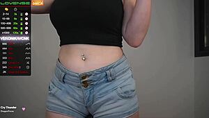 Watch this pretty redhead cute webcam show with natural tits and curvy figure