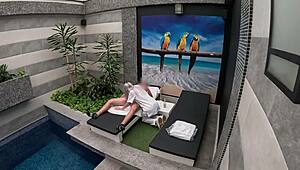 Room service blowjob in hotel