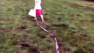 Come help me look for easter eggs out back, babe flashing thong and panties upskirt.