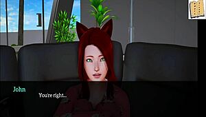 in MY NEW FAMILY episode 130, the redhead teen with small tits gets into some HENTAI ACTION