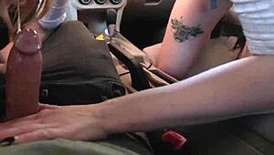 haley reed sucks cock in car