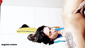 con la camiseta de argentina y todo el aguante in pussy fucking with monster cock 😏