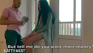 Young Katty West Paid for Outdoor Anal Action